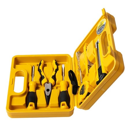 Set multifunctional, 8 piese, pentru uz casnic, cutie de depozitare inclusa, galben [8]