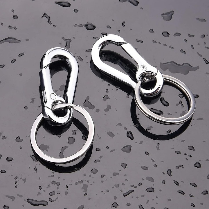 Set 12 brelocuri tip carabina, 8.5 x 4 cm, metal, argintiu [6]