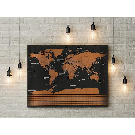 Harta razuibila a lumii pentru copii si pasionati de calatorii,82x59 cm - Multicolor [2]