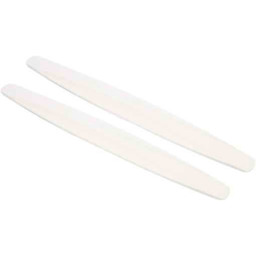 Set 2 benzi pentru protectie bara auto, cu adeziv, plastic si cauciuc, model universal, anti-zgarieturi, 40.5 x 5.2 x 6 mm, alb [5]