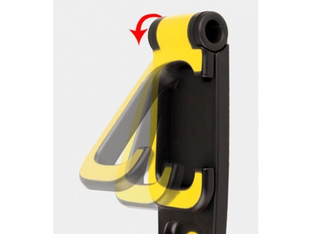Suport pentru bicicleta, montare pe perete, 35 cm, negru/galben [5]