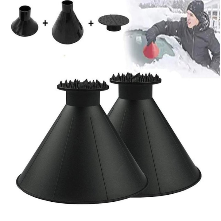 Racleta auto pentru zapada, conica, diametru 14 cm, negru [9]