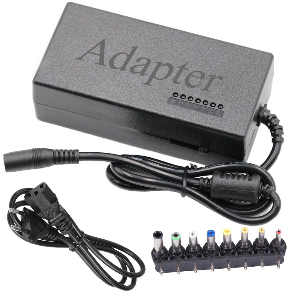 Incarcator universal pentru laptop, 12V-24V, 96W, 8 mufe, negru [7]