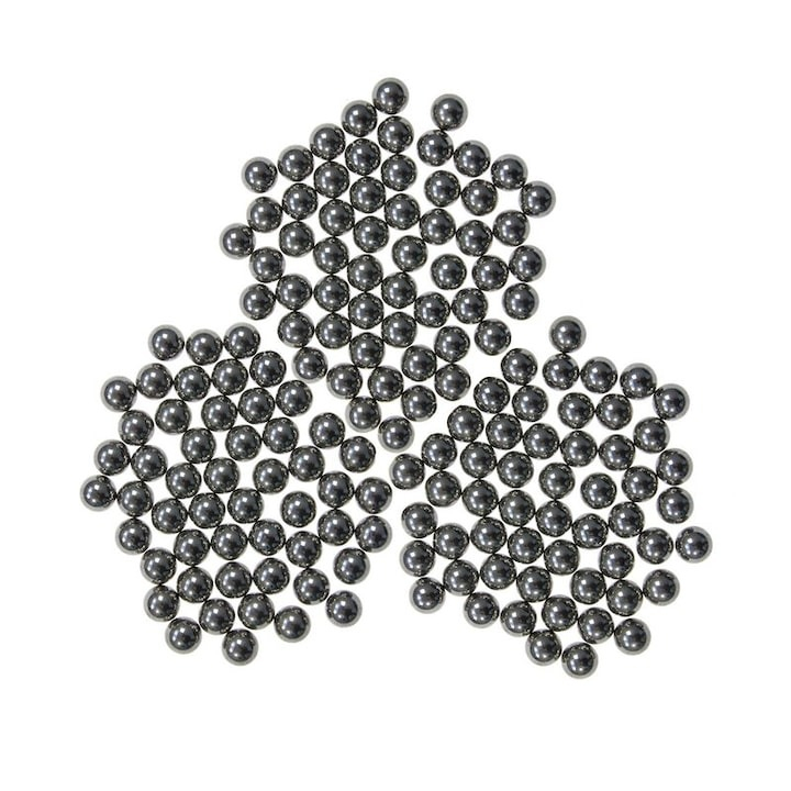 Set 1500 bile metalice, pentru airsoft, 0.35 g, 4.46 mm, argintiu [8]