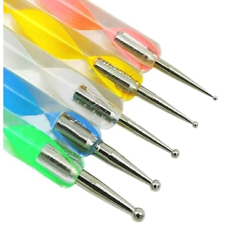 Set 5 ustensile pentru unghii, aplicare diferite tipuri de decoratiuni, 14 cm [3]