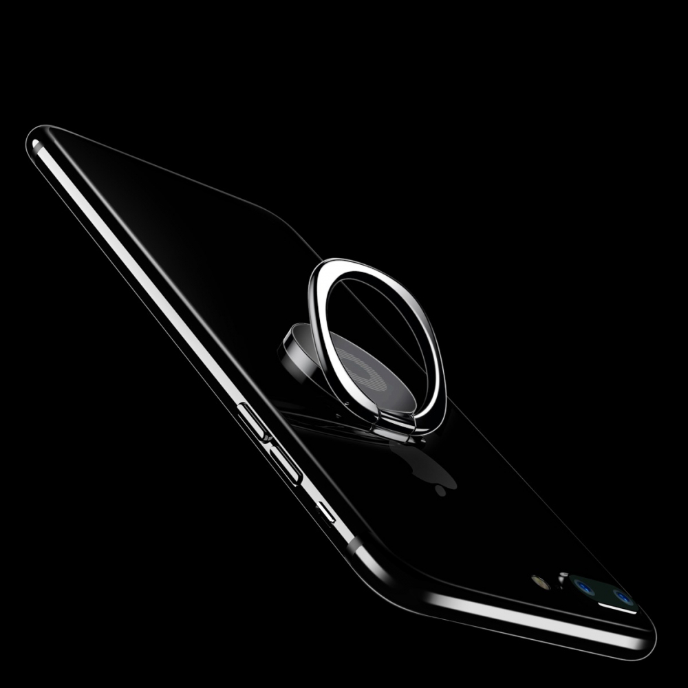Suport pentru telefon, tip inel, aliaj de zinc, negru [5]