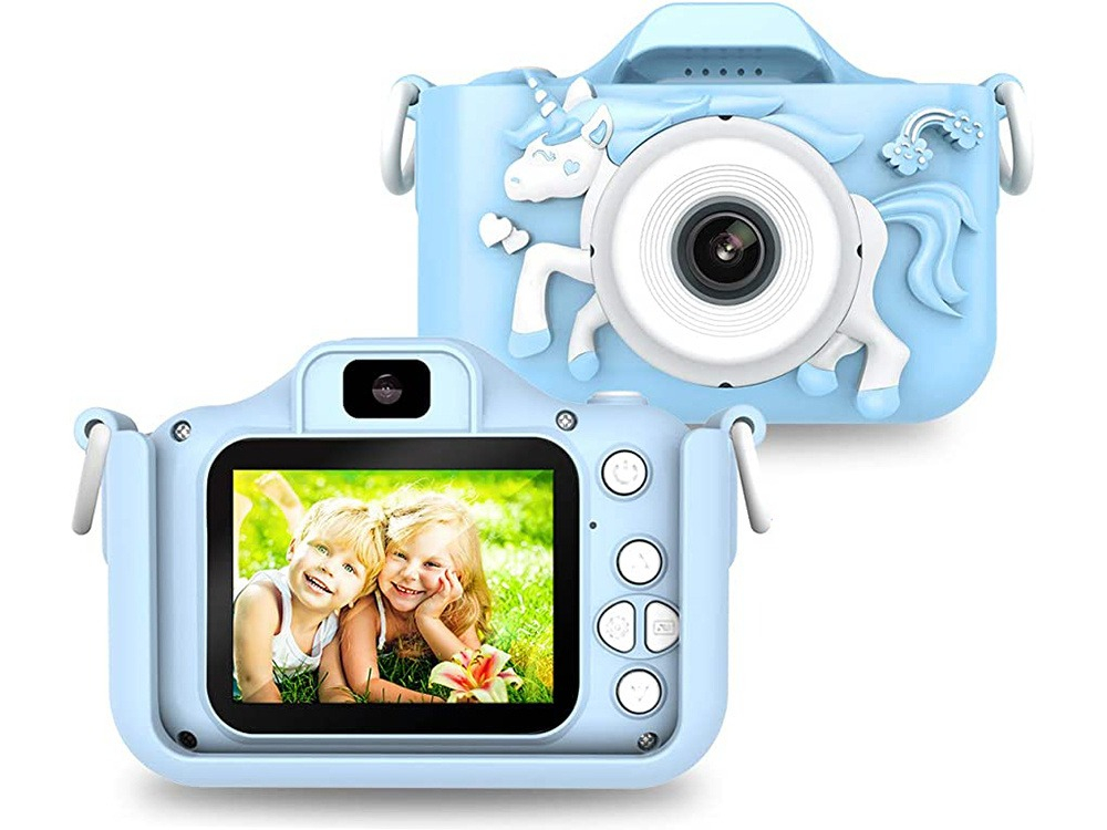 Aparat foto pentru copii,rezolutie 1080P HD,ecran 2 inch,12 MP, unicorn - Albastru [13]
