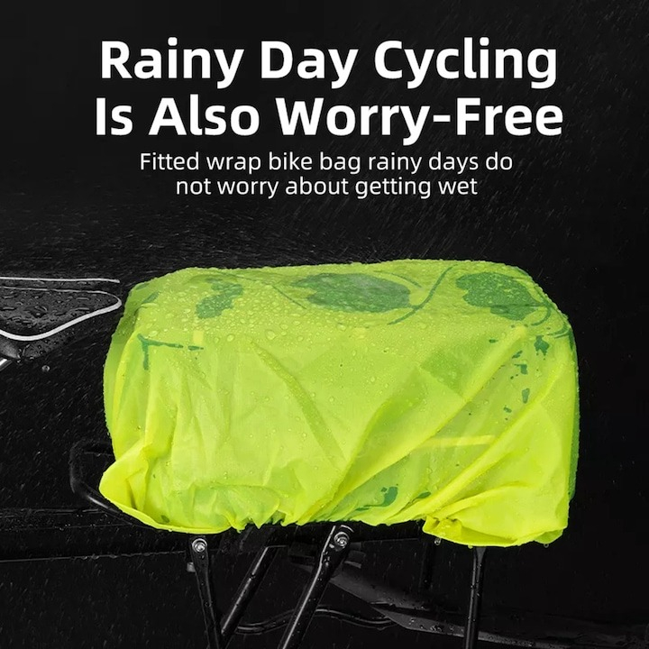 Geanta pentru bicicleta, 4l, husa impermeabila, 30 x 17 x 12 cm, negru [4]