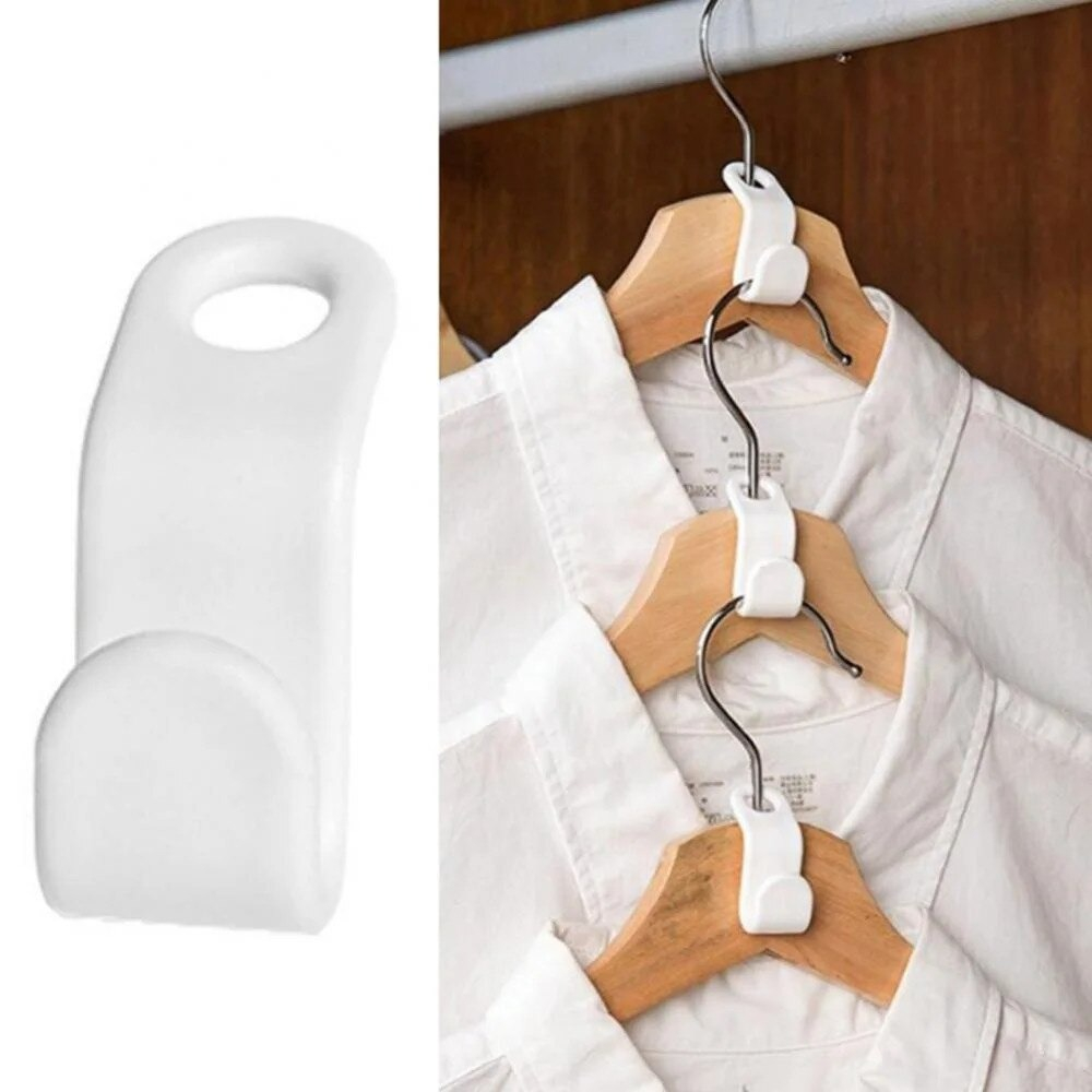 Set 6 accesorii pentru umerase haine, plastic, 5 x 2 cm, alb [6]