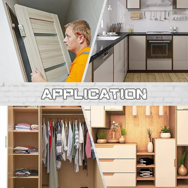 Placa pentru reparatii balamale, otel inoxidabil, 6 suruburi, 9 x 9 cm, universala, argintiu [5]