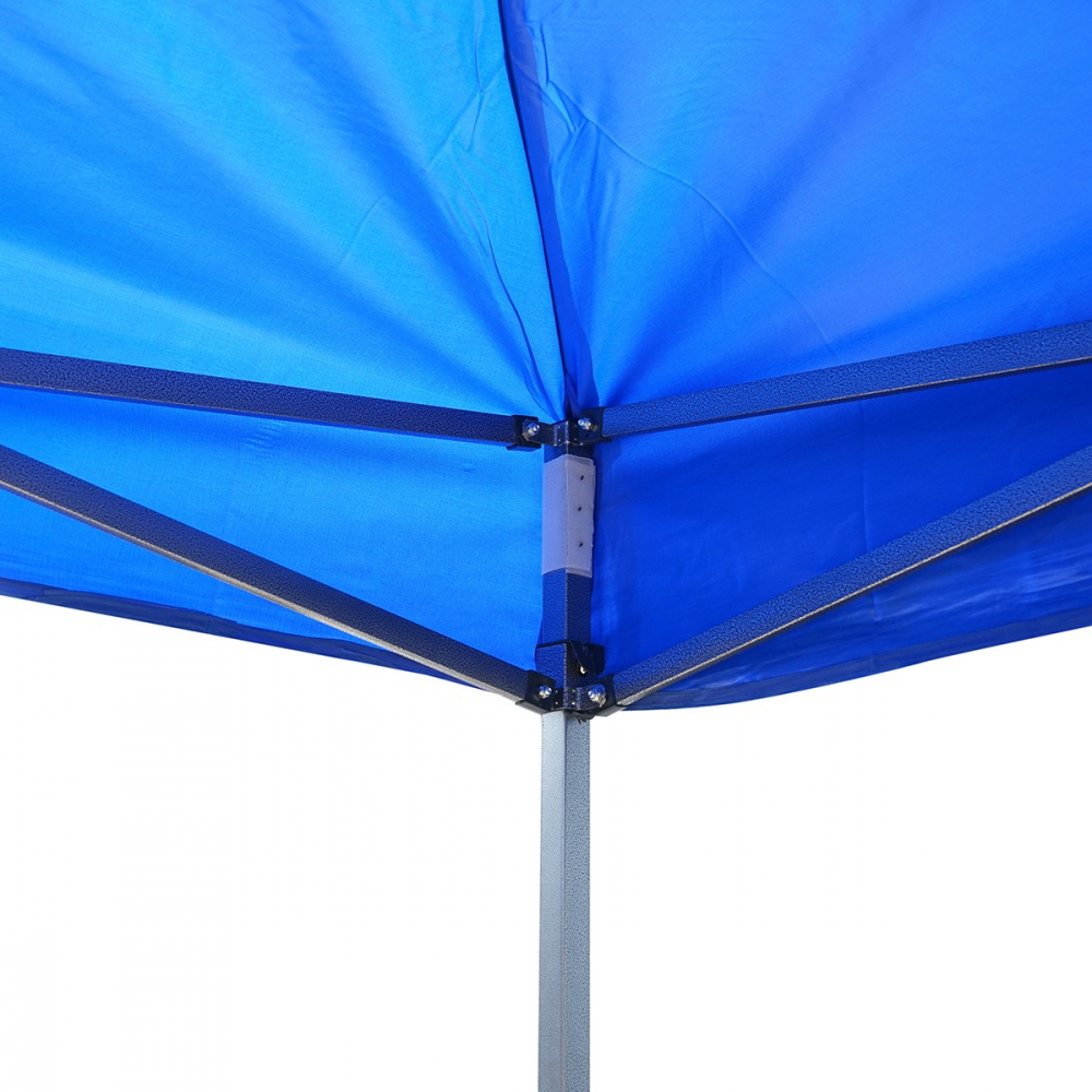 Cort tip pavilion, 3x6 m, fara pereti laterali, pliabil, poliester impermeabil, albastru [5]