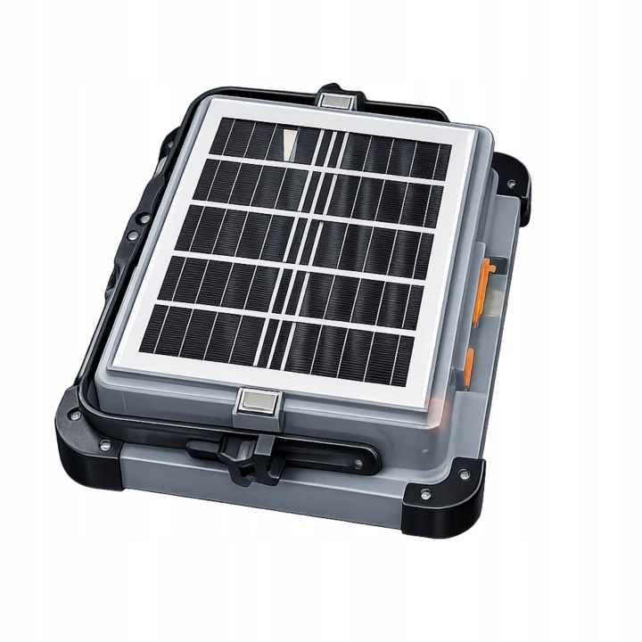 Proiector LED, cu panou solar, 15 W, incarcare USB, USB-C, lumina calda/rece/neutra, magnetic, reglabil 180°, 21 x 17 x 5 cm [6]