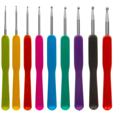 Set de Crosetat 85 Piese, Ace si Acesorii, Geanta depozitare cu fermoar, accesorii multicolore [6]