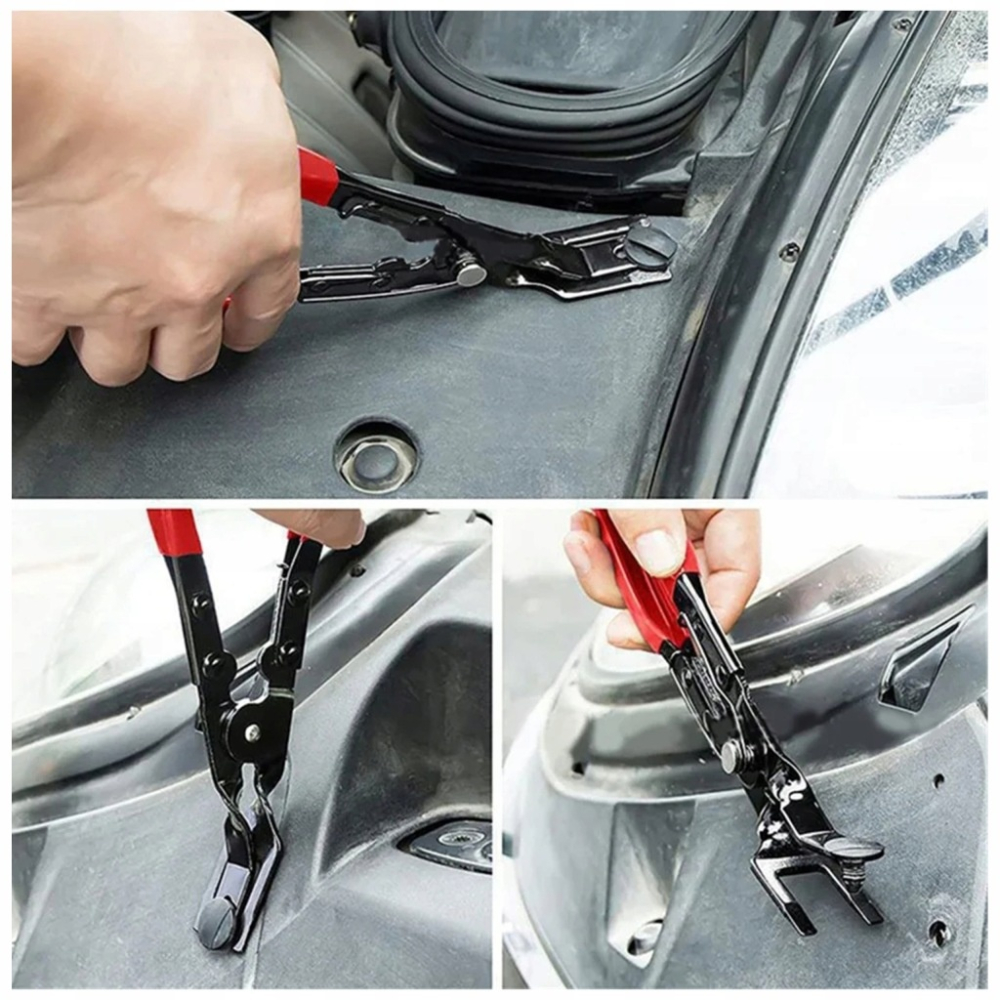 Cleste profesional pentru demontare clipsuri auto, pini si cleme tapiterie, extractor pentru ornamente si benzi decorative, otel calit, manere ergonomice [6]