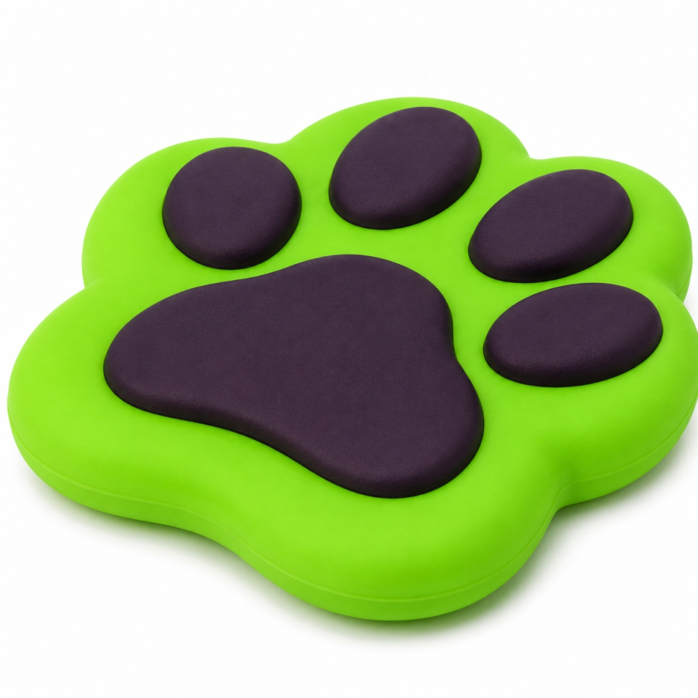 Jucarie antistres squishy, in forma de labuta de pisica, revenire lenta, pentru relaxare, 7.5 x 5.5 cm, verde/negru [6]