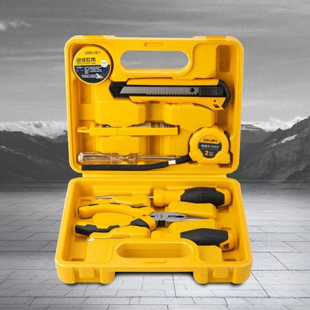 Set multifunctional, 8 piese, pentru uz casnic, cutie de depozitare inclusa, galben [5]