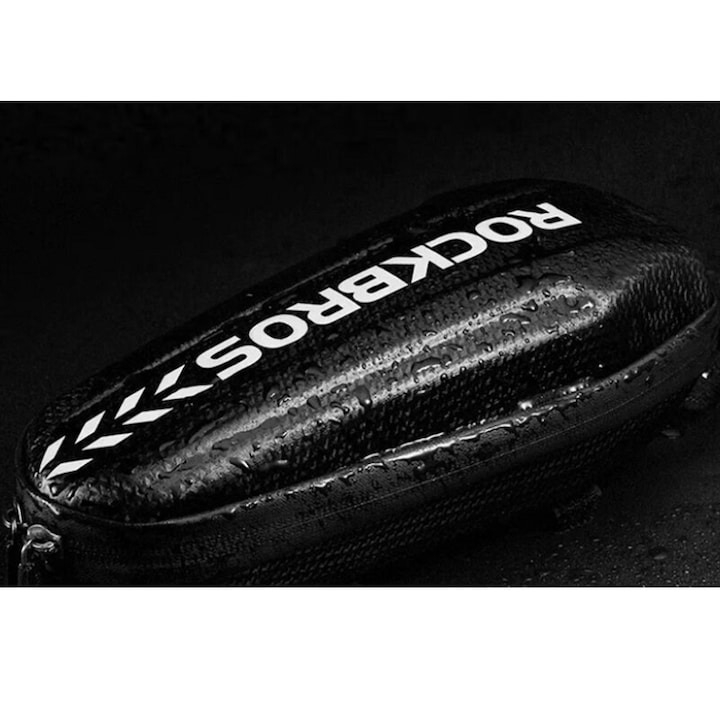 Geanta pentru bicicleta, impermeabila, 1.5l, 24.5 x 10 x 8 cm, negru [4]