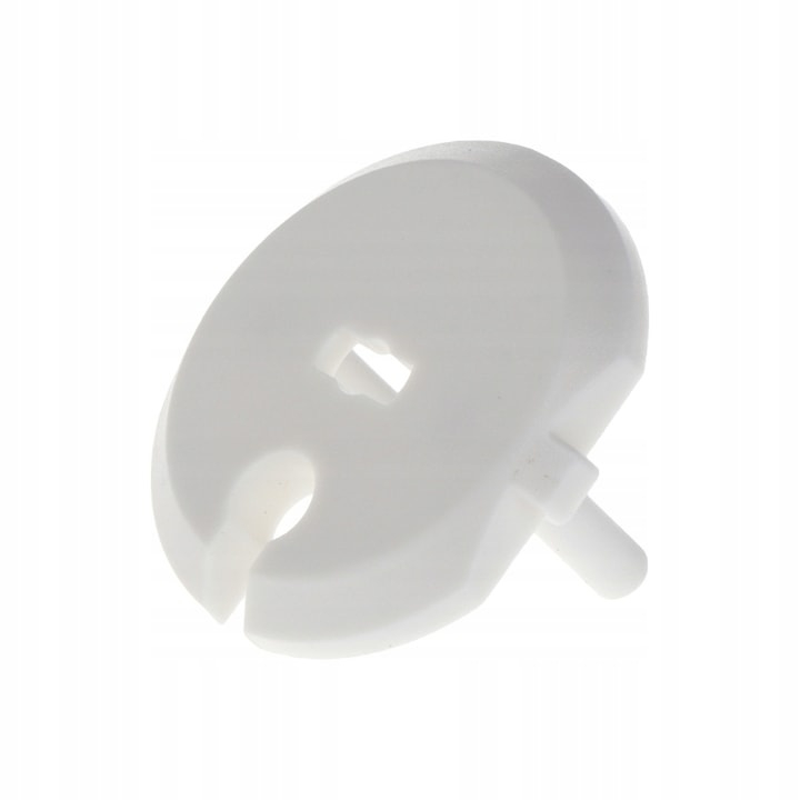 Set 12 protectii prize, 2 chei, pentru siguranta copiilor, plastic, 2.3 x 3.7 cm, alb [9]