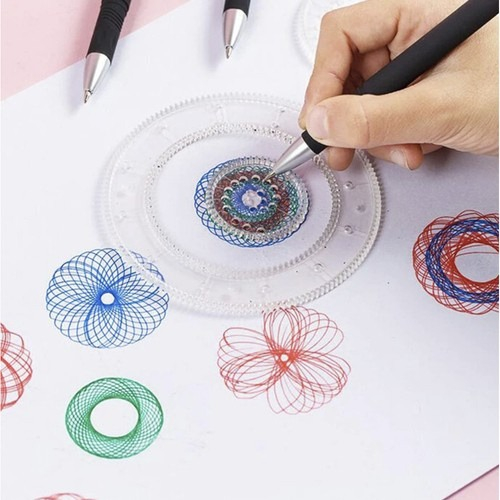 Set pentru desen, spirograf, sabloane transparente, 35 piese [9]