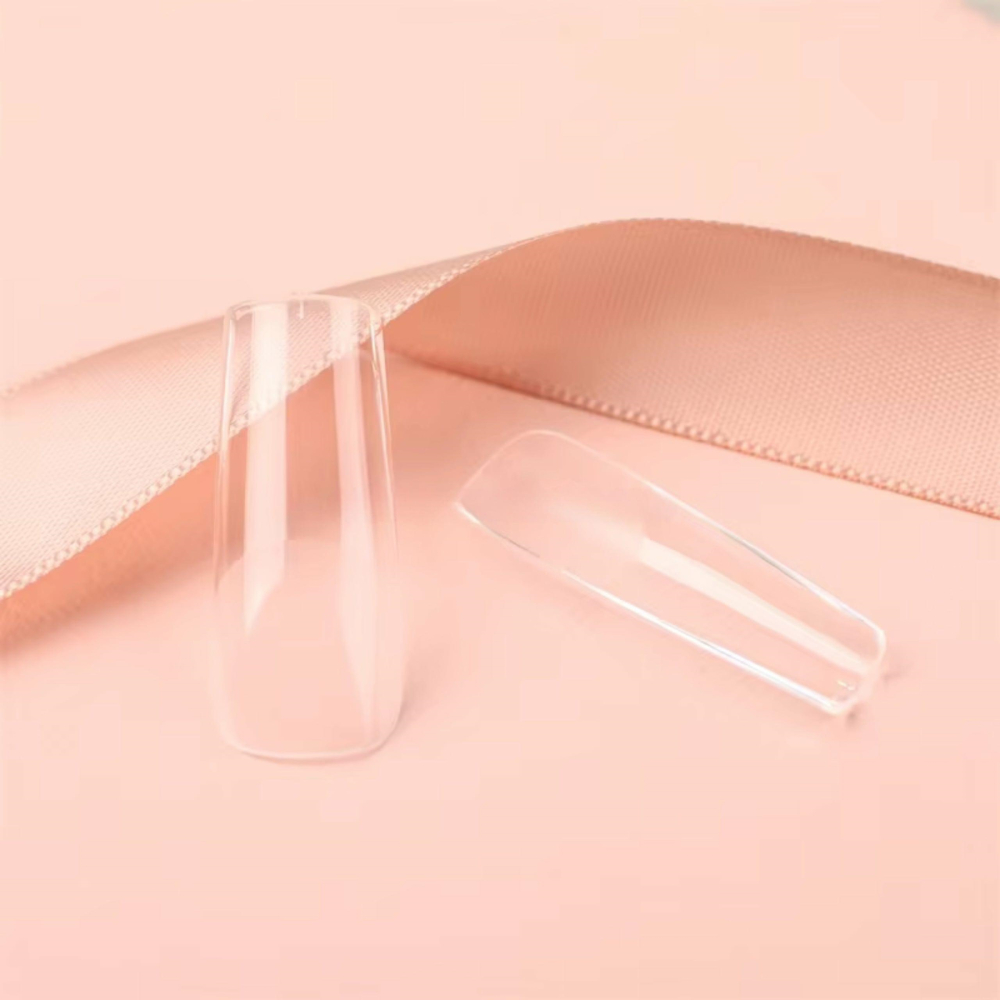 Set 240 tipsuri pentru unghii, forma patrata, 12 dimensiuni diferite, mat, transparent, durabil, cutie depozitare inclusa [3]