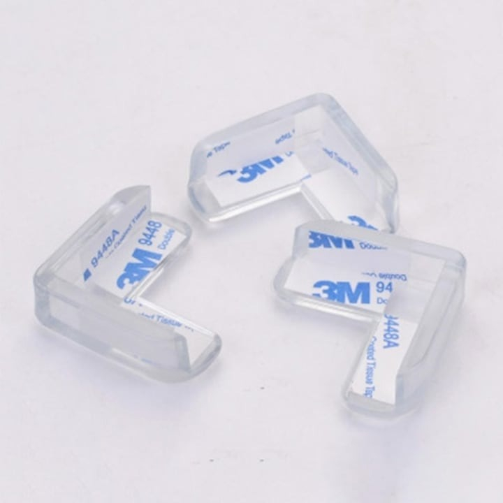 Set 4 protectii pentru colturi mobila, silicon, transparent, pentru siguranta copiilor [4]