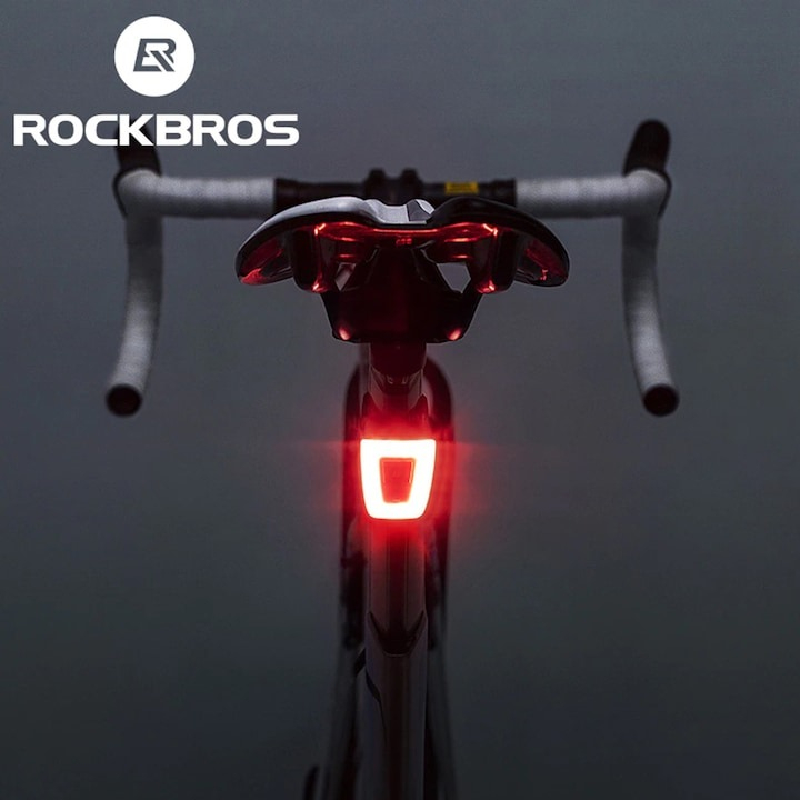 Stop pentru bicicleta, spate, LED, rezistent la apa, baterie 2000 mAh, negru [3]