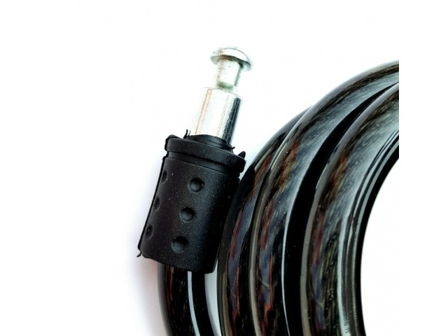 Antifurt pentru bicicleta, cu 2 chei, lungime cablu 90 cm, otel, negru [7]