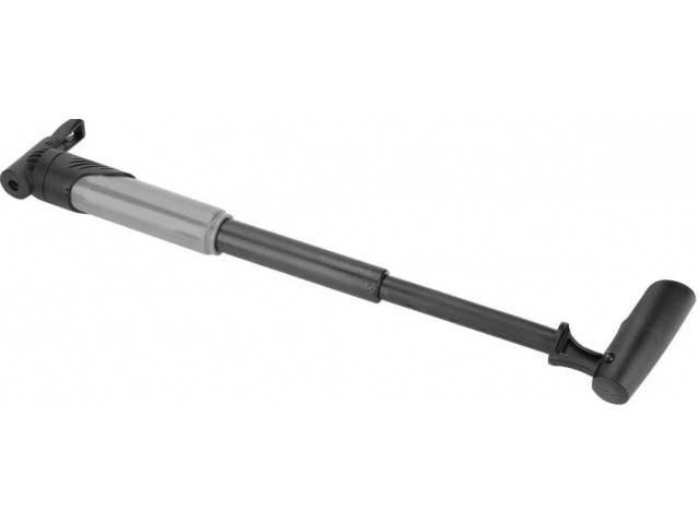 Pompa manuala pentru bicicleta, cu suport pentru prindere pe cadru, multifunctionala, 19 cm, negru/gri [4]