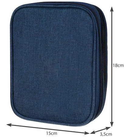 Set de Crosetat 85 Piese, Ace si Acesorii, Geanta depozitare cu fermoar, accesorii multicolore [4]