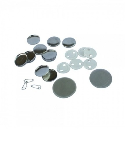 Presa insigne 75 mm din otel si set 100 insigne,Rosu [10]