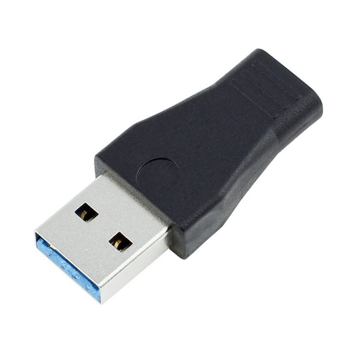 Adaptor USB tata la tip C mama, pentru telefon, laptop, negru [2]
