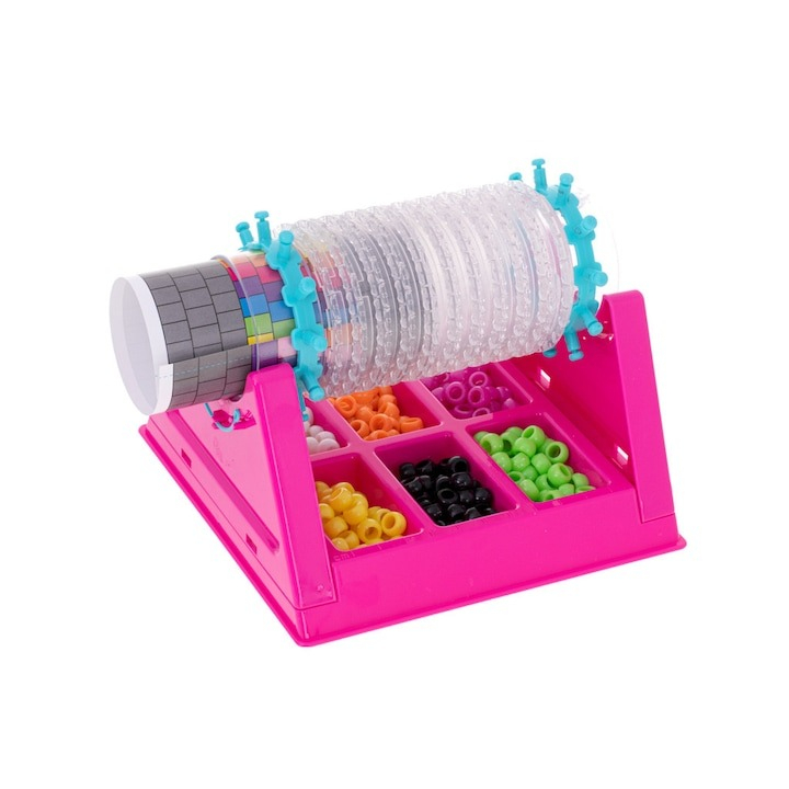 Set pentru bratari cu margele, 9 culori diferite, razboi de cusut - Multicolor [2]