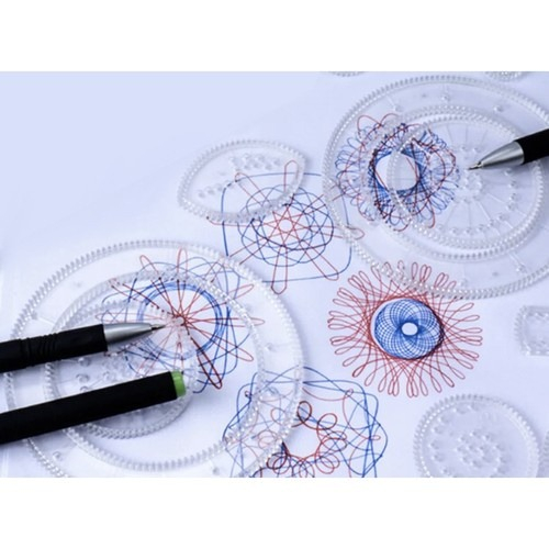 Set pentru desen, spirograf, sabloane transparente, 35 piese [16]