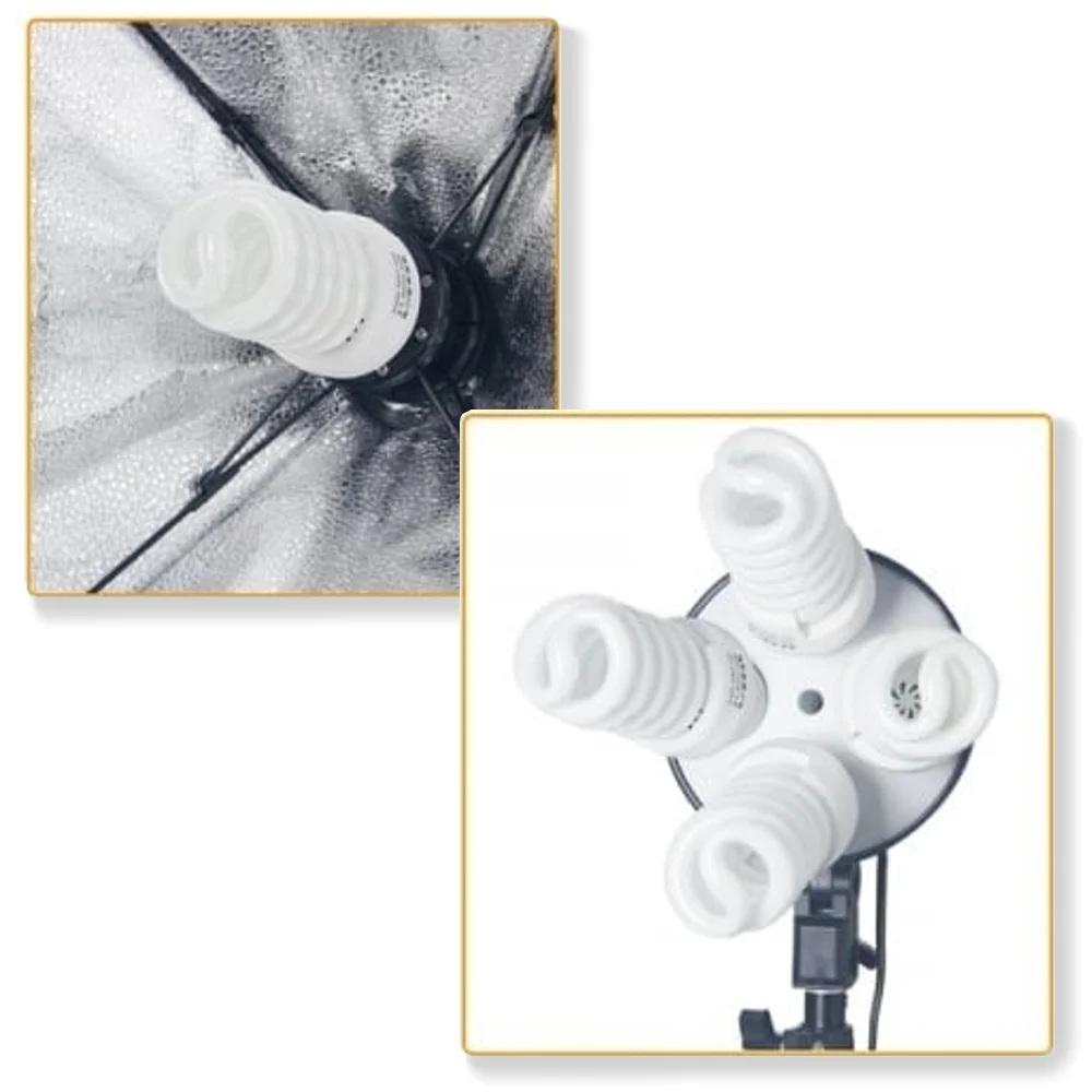 Studio Foto-Video Profesional Complet 2 x Softbox 150W, Suport Fundal cu Pânză Verde, 4 Cleme și 2 Genți de Transport [3]