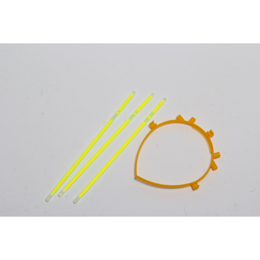 Cordeluta luminoasa, accesoriu fluorescent, model urechi, plastic flexibil, carnaval si festivaluri, galben [4]