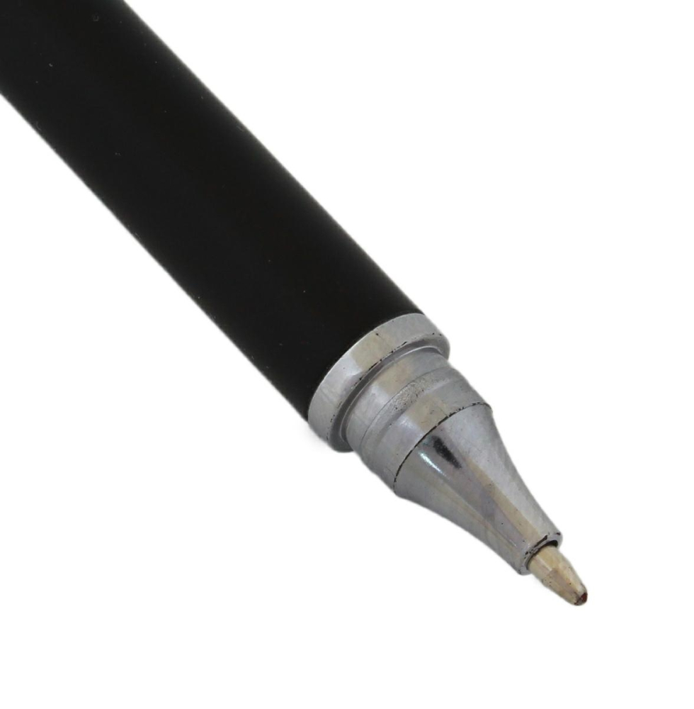 Stilou 2 in 1, tip stylus, pentru telefoane, tablete, ecrane tactile, varf metalic, disc de protectie, 14 cm, negru [6]