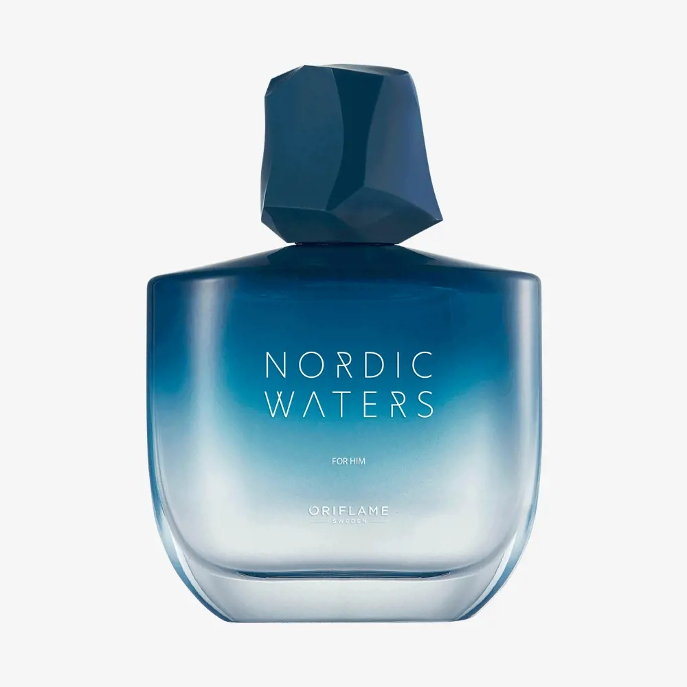 Apa de parfum barbati Oriflame Nordic Waters Infinite Blue 75 ml cu note acvatice profunde si baza lemnoasa calda, aroma intensa si revigoranta [4]