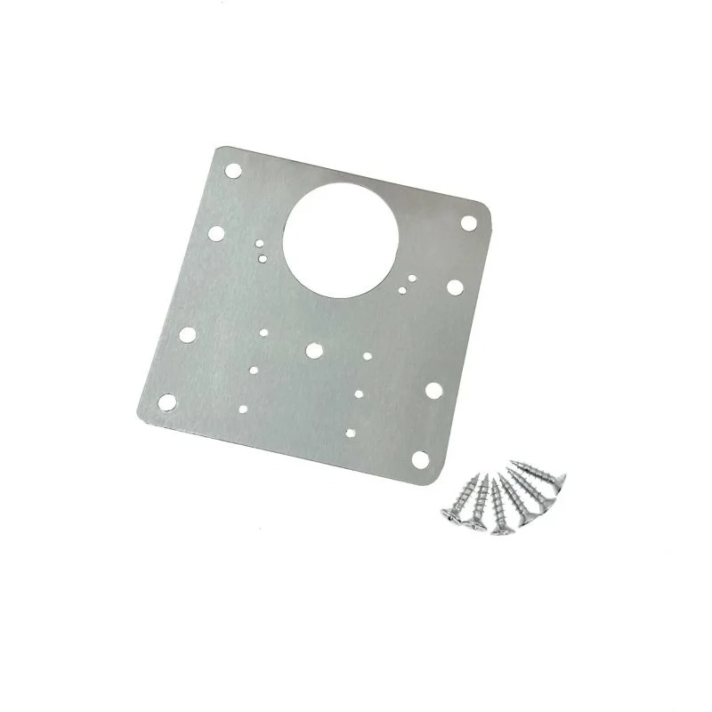 Placa pentru reparatii balamale, otel inoxidabil, 6 suruburi, 9 x 9 cm, universala, argintiu [2]