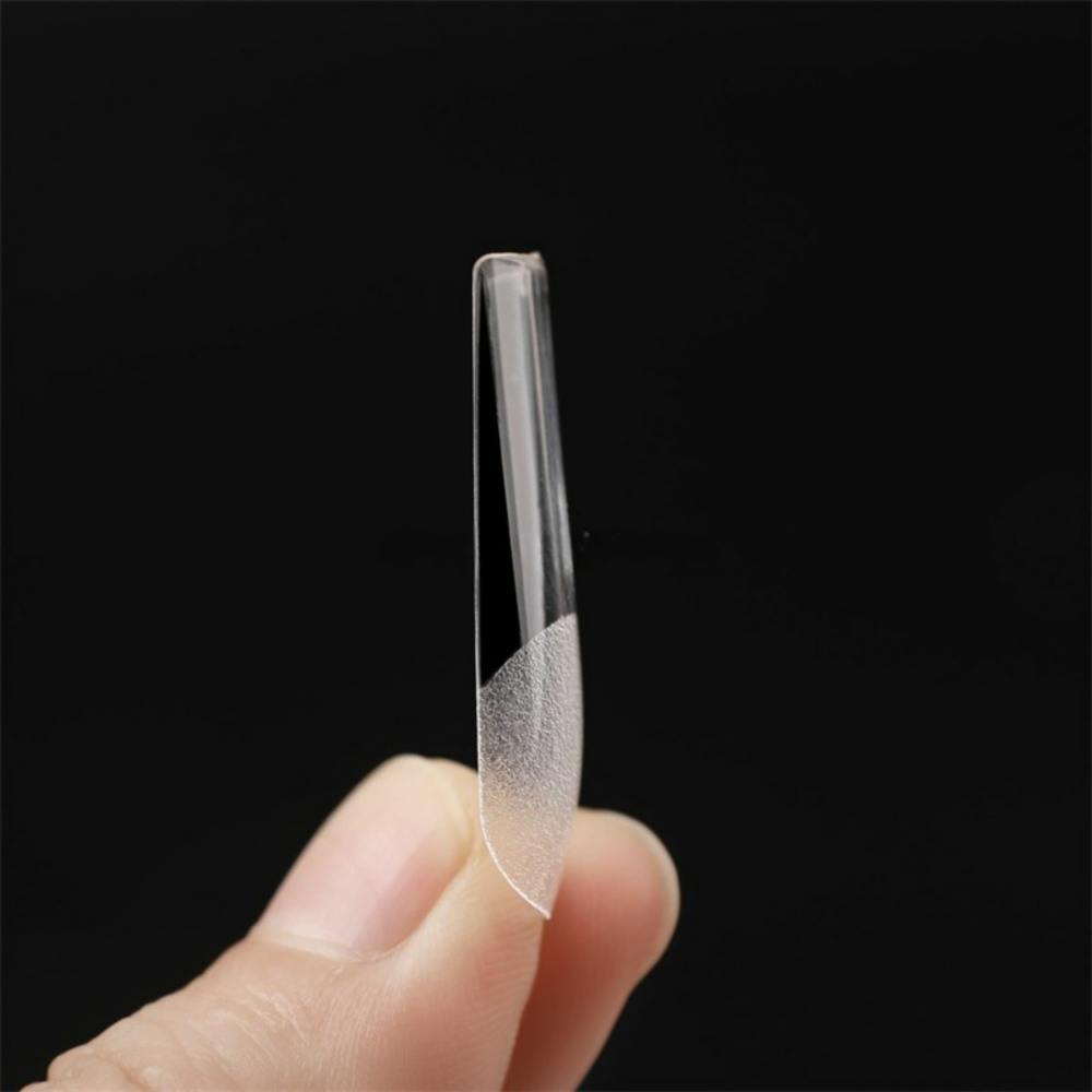 Set 240 tipsuri pentru unghii, forma patrata, 12 dimensiuni diferite, mat, transparent, durabil, cutie depozitare inclusa [5]