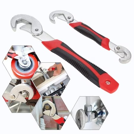 Set 2 chei universale, reglabile 9-32 mm,3 capete - Rosu/Negru [4]