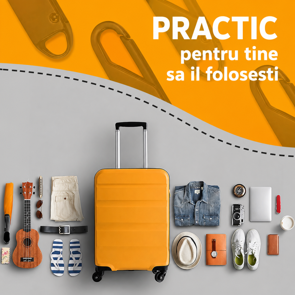 Set 4 cheite metalice pentru fermoar, accesorii universale pentru reparatie valize, haine, rucsacuri, jachete si corturi, negru [4]