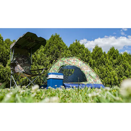 Cort turistic,camping 2-4 persoane,impermeabil 200x200x135 cm - Multicolor [4]