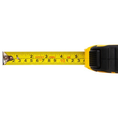 Ruleta, 10m x 25mm, carcasa ABS, otel, cm/inch, blocare automata, galben [5]