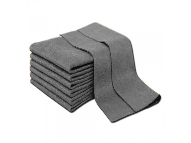 Set 10 lavete, multifunctionale, microfibra, pentru sticla, baie, bucatarie, gri, 30 x 30 cm