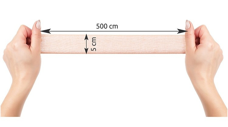 Banda modelatoare pentru sani, adeziva, material elastic, rezistenta la apa, 10 protectii, 5 m x 5 cm, bej [9]