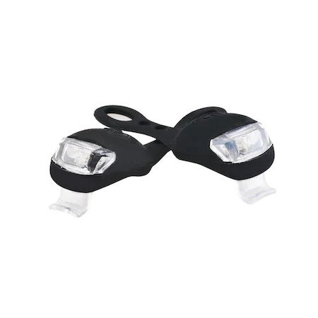 Set 2 lampi silicon pentru bicicleta,lumina alba,3 moduri de luminare,impermeabile - Negru [4]