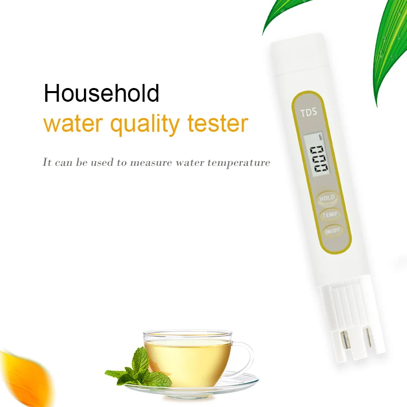 Tester apa, digital, TDS, interval 0-9990 ppm, plastic, alb [10]