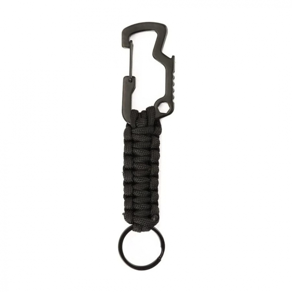 Breloc tip carabina, multifunctional, 15 cm, aliaj de zinc, negru [6]