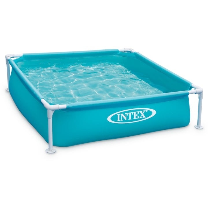 Piscina rectangulara, 122 x 122 x 30 cm, cadru metalic, capacitate 342 l