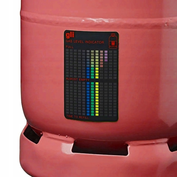 Indicator nivel gaz pentru butelie, magnetic, reutilizabil, 10 x 6.2 cm, negru [2]
